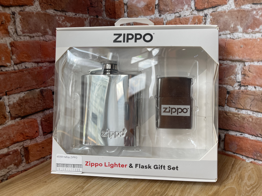 ФИРМЕННЫЙ ПОДАРОЧНЫЙ НАБОР ZIPPO С ФЛЯГОЙ И ЗАЖИГАЛКОЙ