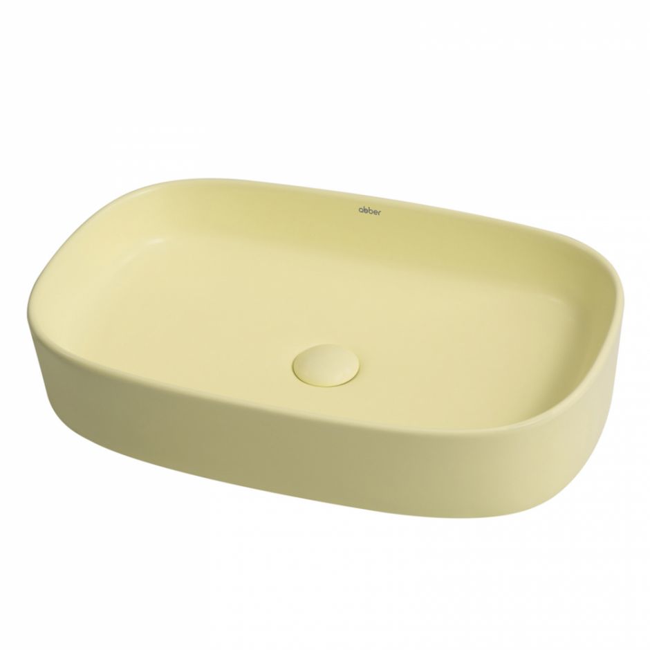 Накладная раковина ABBER Rechteck AC2209MY желтая матовая 61х37,5