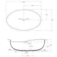 Акриловая ванна ABBER AB9239 180х110 схема 2