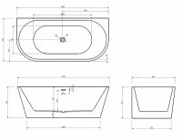 Ванна акриловая ABBER AB9216-1.7MB 170х80 схема 2