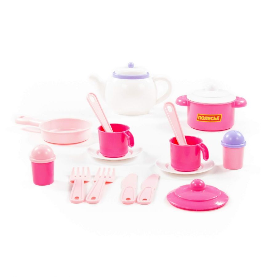 Набор детской посуды "Настенька" на 2 персоны (18 элементов) (в сеточке)