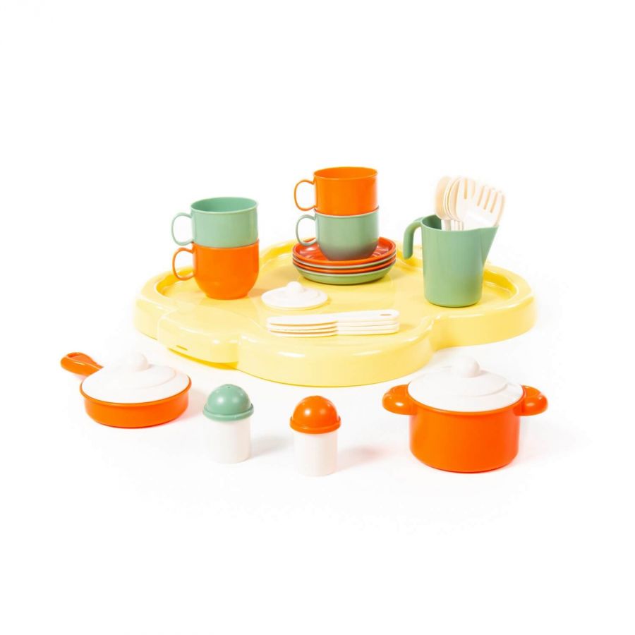 Набор детской посуды "Янина" с подносом на 4 персоны