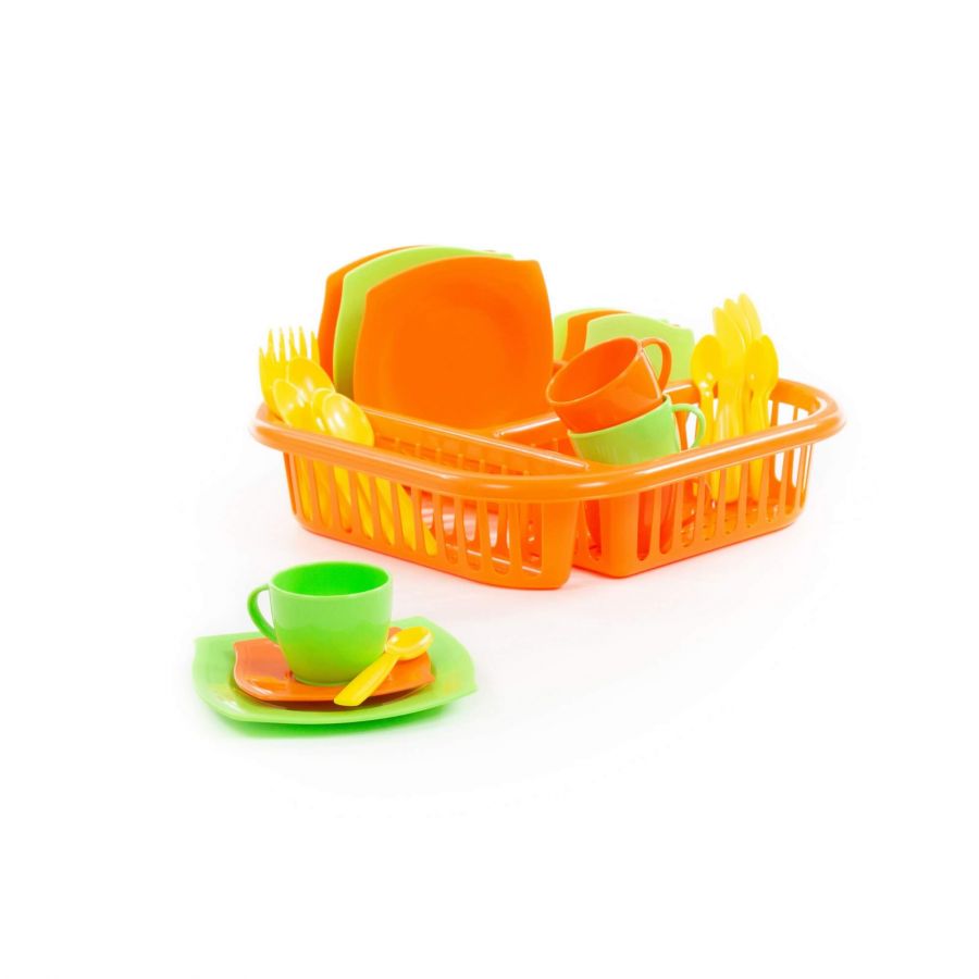 Набор детской посуды "Алиса" с сушилкой на 4 персоны
