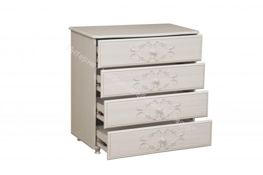 Комод Каролина (Патина), Вудлайн кремовый/Сандал белый