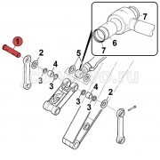 Палец крепления г/цилиндра ковша к тяге [JLV0932] для JCB JS160W 