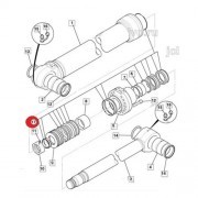 Ремкомплект гидроцилиндра ковша (115Х85) (после 10/04/2009) [331/39041], предназначенный для JCB JS200W 