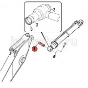 Палец крепления г/цилиндра рукояти к рукояти [KBV0736] для JCB JS260 