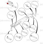 Втулка в основание г/цилиндра выдвижения колена [1211/0021A] для погрузчика JCB 531-70 