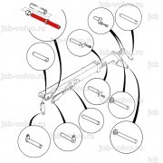 Палец крепления стрелы к раме [811/90144] для погрузчика JCB 531-70 
