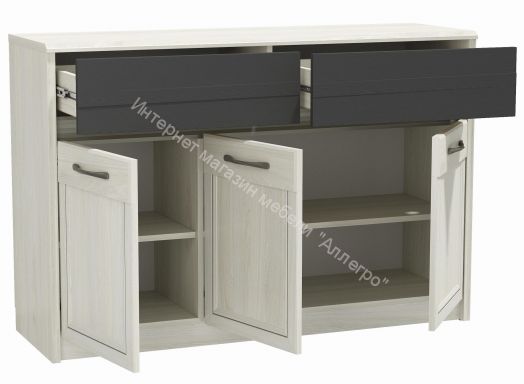 Спальный гарнитур Лиана, Ясень анкор светлый/Ясень графит/Патина