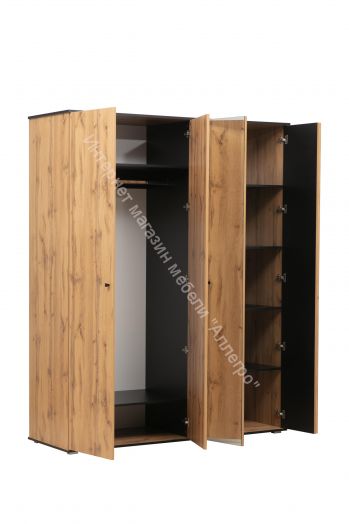 Шкаф для одежды 51.15 Либерти (4-х дв.) (опора h=20мм)