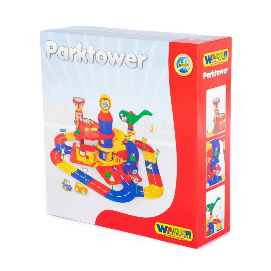 Паркинг 3-уровневый с дорогой и автомобилями (в коробке)