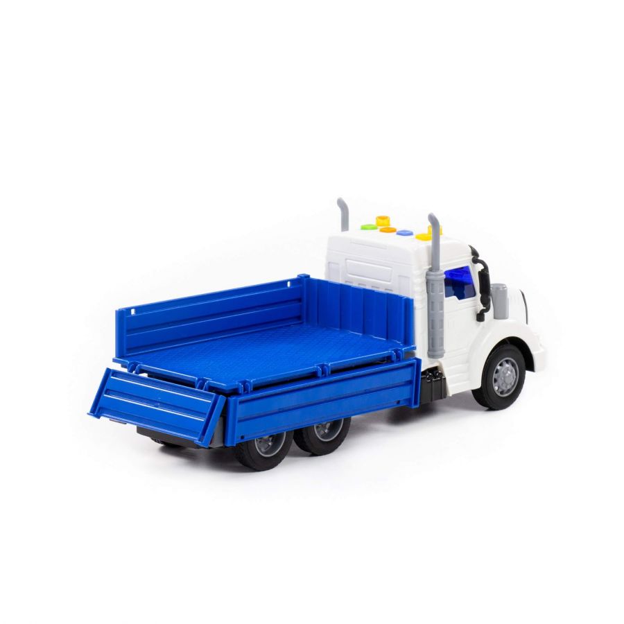 "Профи", автомобиль бортовой инерционный (со светом и звуком) (синий) (в коробке)