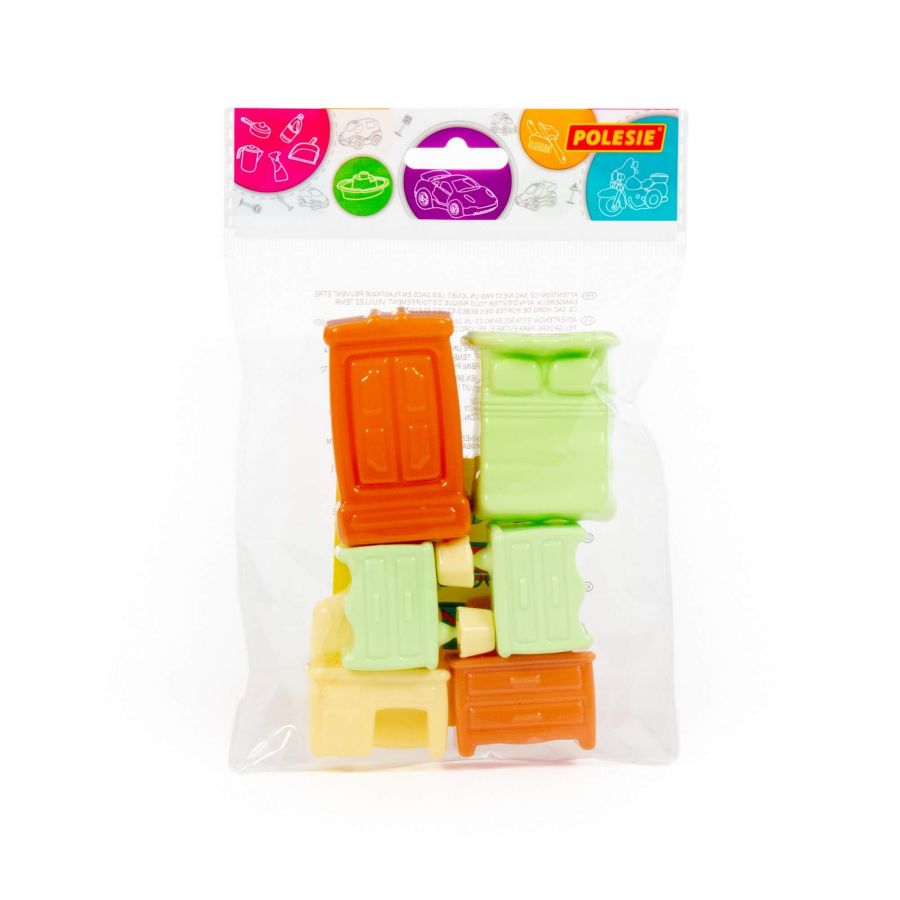 Набор мебели для кукол №1 (6 элементов) (в пакете)