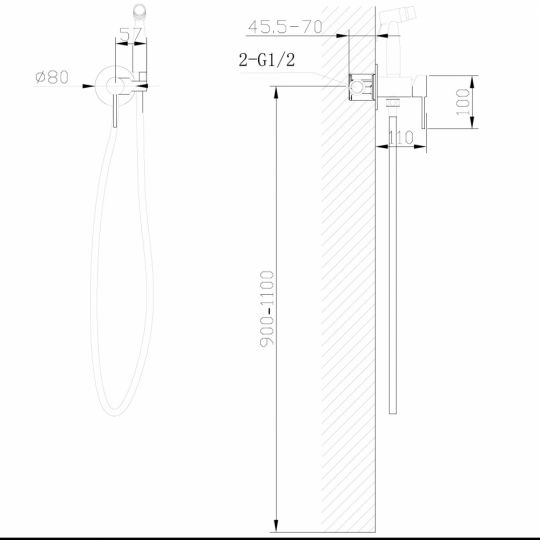 Смеситель ABBER Wasser Kreis AF8125RG с гигиеническим душем, розовое золото ФОТО