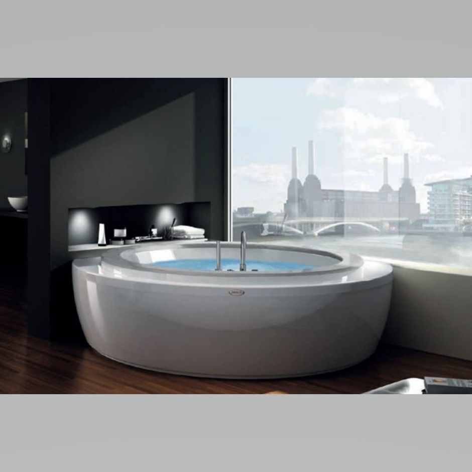 Изображение Гидромассажная угловая ванна Jacuzzi Nova Corner Stone с фронтальной панелью 160x160x66