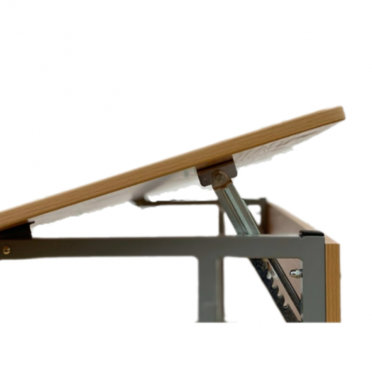 УМНИК Стол нерегулируемый 1-местный (Красный металлокаркас)