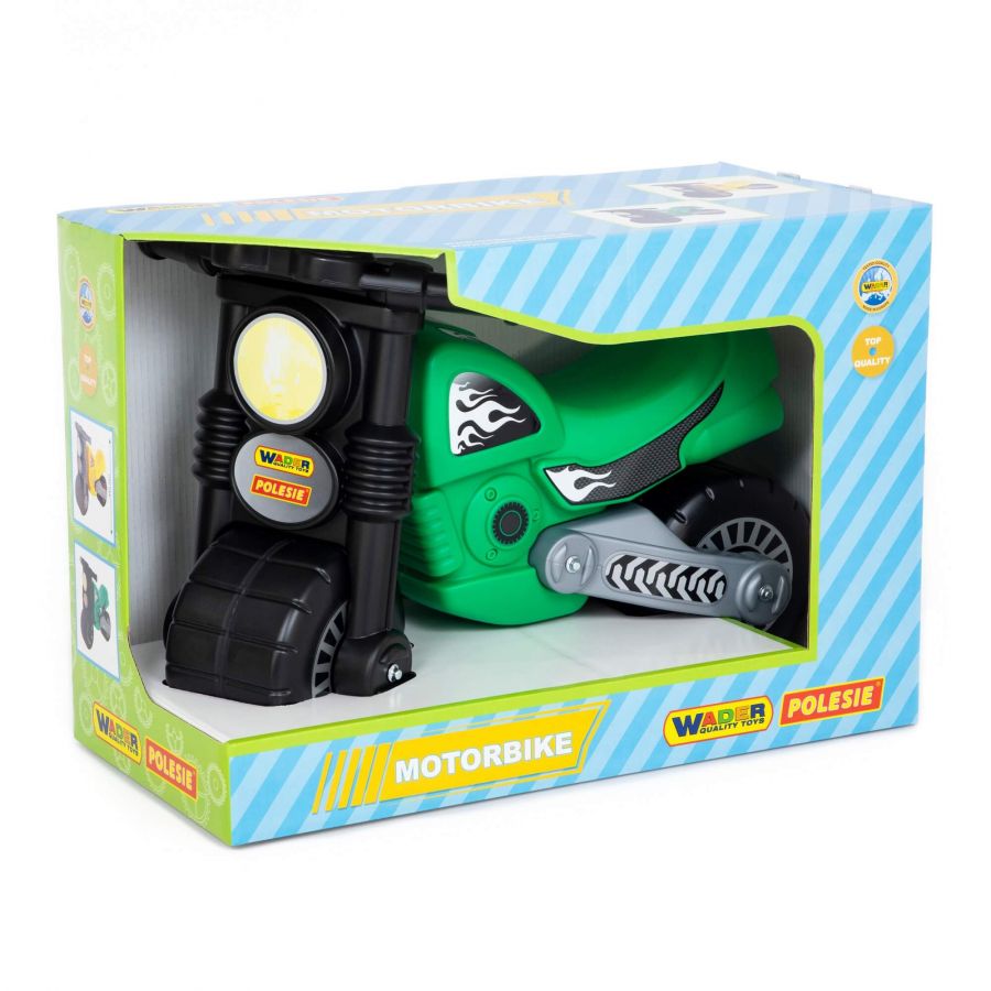 Мотоцикл "Моторбайк" (зелёный) (в коробке)