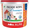 Краска Фасадная Alpa Facade Acryl 9л Атмосферостойкая, Дышащая, Белая, Матовая / Альпа Фасад Акрил