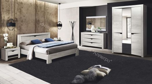 Зеркало навесное 33.13 - 01 Лючия, Бетон пайн белый/Венге