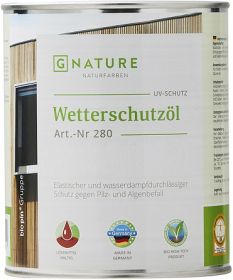 Защитное Масло Gnature 280 Wetterschutzol 0.75л Бесцветное, Цветное для Наружных, Деревянных Фасадов