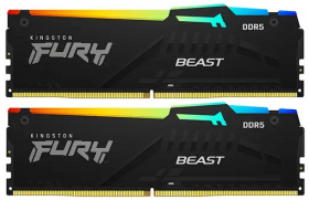 Оперативная память Kingston FURY Beast Black RGB [KF556C40BBAK2-32] 32 ГБ