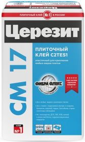 Клей для Плитки 5кг Ceresit CM 17 Суперэластичный, Серый для Внутренних и Наружных Работ / Церезит СМ 17