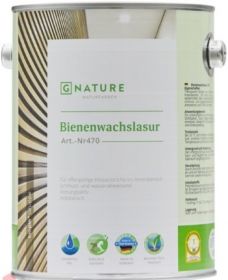 Лазурь с Пчелиным Воском Gnature 470 Bienenwachslasur 0.375л 5022 Голубой для Деревянных Стен и Потолков на Основе Масла и Воска.