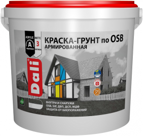 Краска-Грунт по OSB Dali 3кг Армированная, Белая / Дали ОСБ.