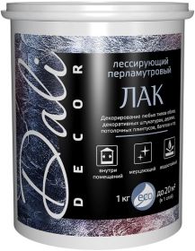 Лак Лессирующий Перламутровый Dali Decor 1кг Бесцветный для Декоративных Покрытий / Дали Декор Лак.