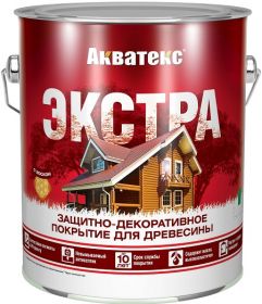 Антисептик Акватекс Экстра 0.8л Орех для Дерева Шелковисто-Глянцевый для Внутренних и Наружных Работ.