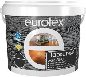 Лак Паркетный Eurotex Эко 0.8л Акриловый, без Запаха Матовый / Евротекс Эко.