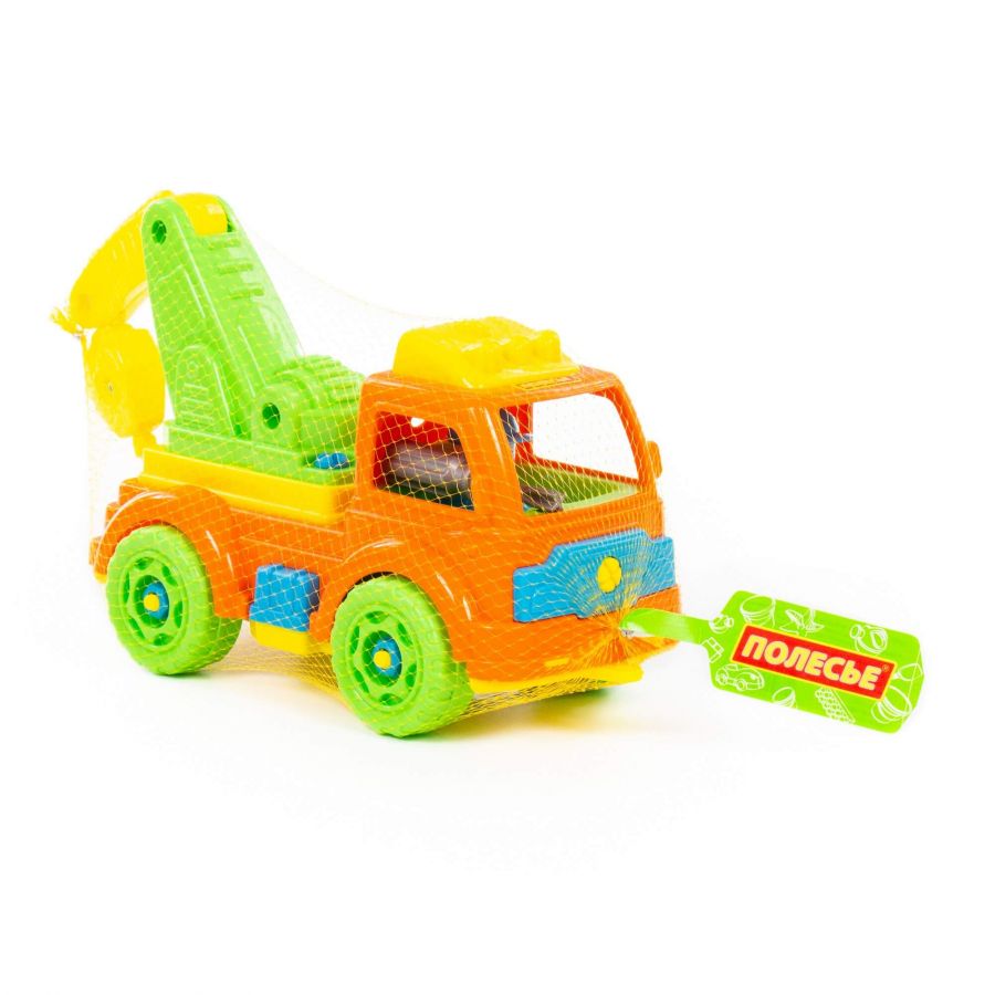 Конструктор-транспорт "Автомобиль-эвакуатор" (38 элементов) (в сеточке)