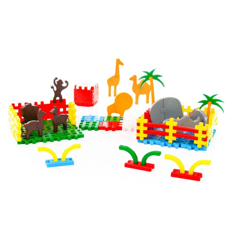 Конструктор "Зоопарк" (228 элементов) (в коробке)