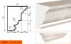 Фасадный Подоконник Lepninaplast  ПВ-105/1 1 В105хШ85хД2000 мм / Лепнинапласт