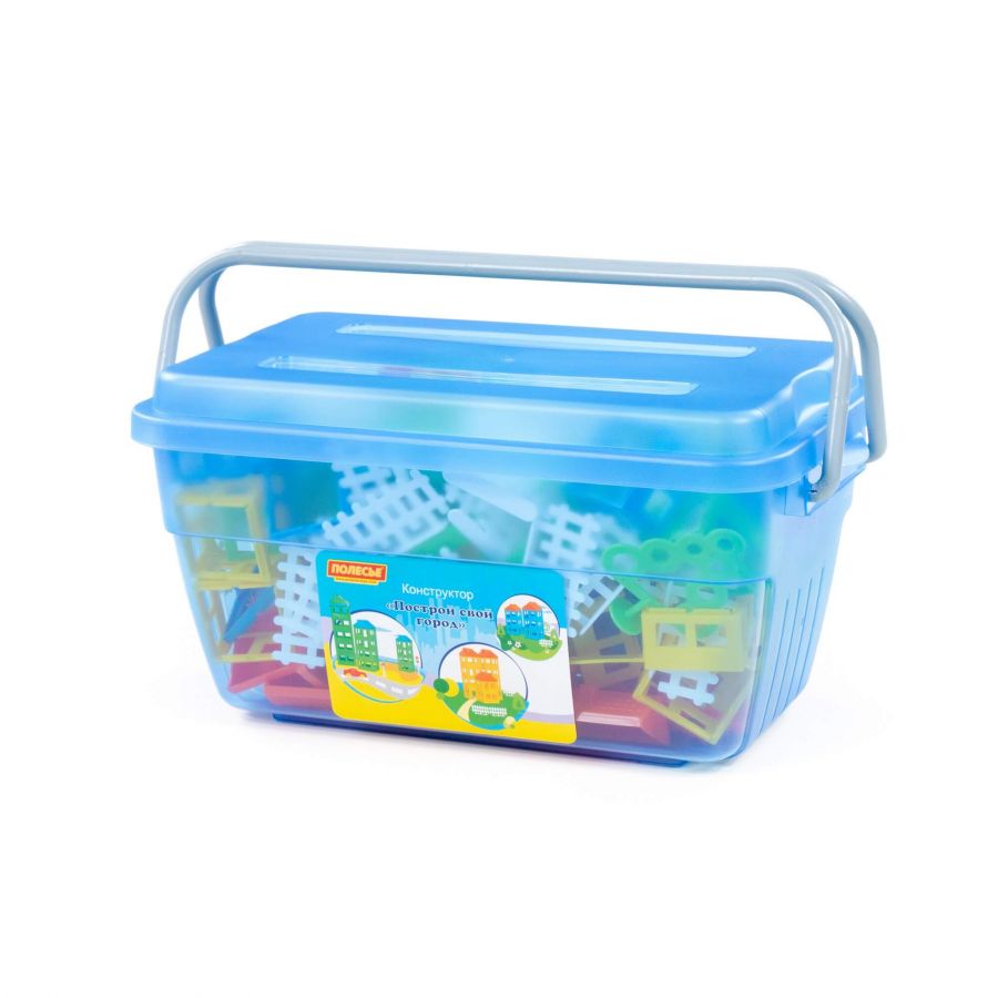 Конструктор "Построй свой город" (162 элемента) (в контейнере)