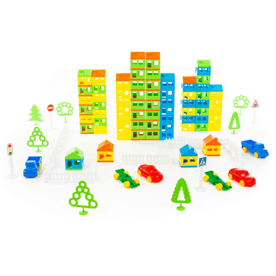 Конструктор "Построй свой город" (328 элементов) (в пакете)