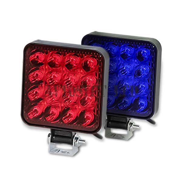 Красно-синие Лэд фары AS16MBR-48W FLOOD