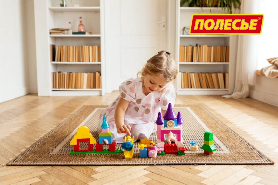 Конструктор "Макси" - "Весёлая принцесса" (70 элементов) (в коробке)