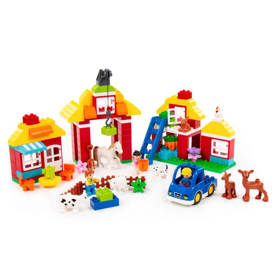 Конструктор "Макси" - "Весёлая ферма" (156 элементов) (в коробке)