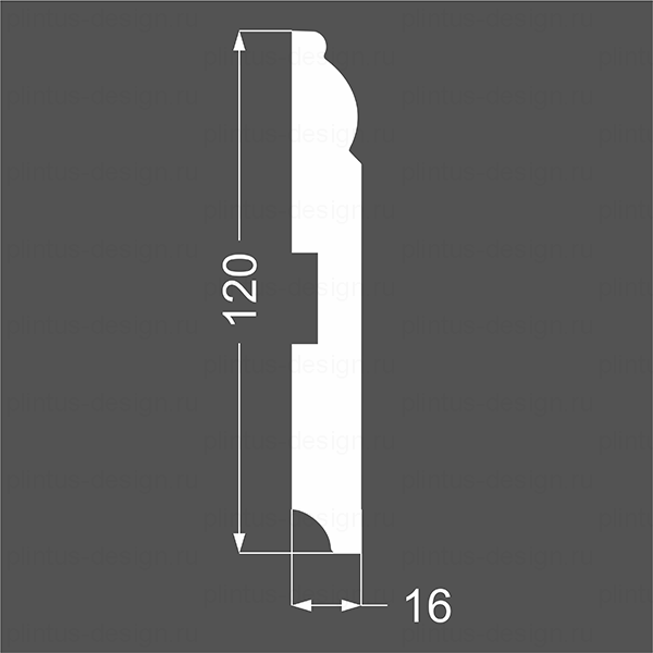 Плинтус DeArtio Р 4.120.16 под покраску