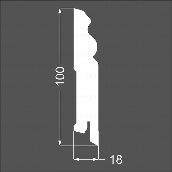 Плинтус DeArtio Р 5.100.18 под покраску