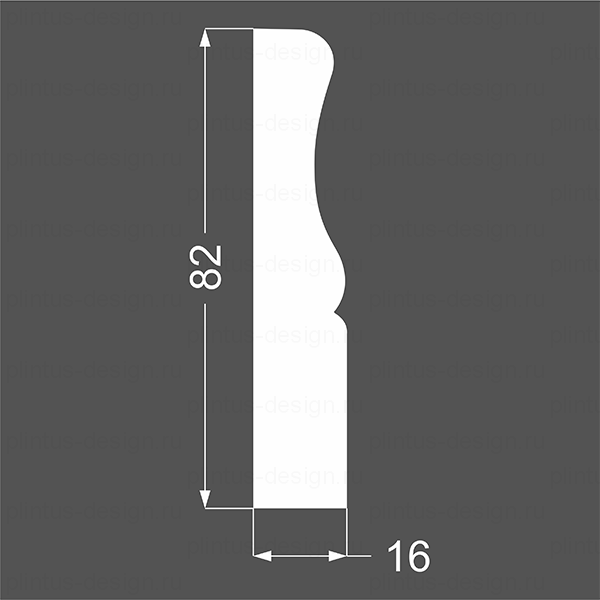 Плинтус DeArtio Р 14.82.16 под покраску