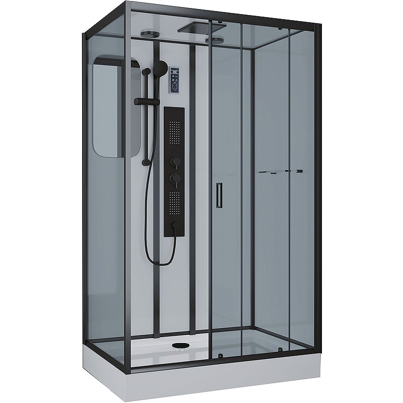 Изображение Душевая кабина Niagara Premium 120x80 NG-6912-01GQR Black с гидромассажем