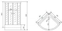 Душевая кабина Timo Comfort 80x80 T-8880 с гидромассажем схема 7