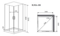 Душевая кабина Timo Premium 100х100 ILMA101 без гидромассажа схема 36