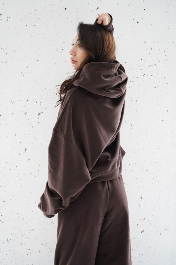 Худи оверсайз в цвете шоколад