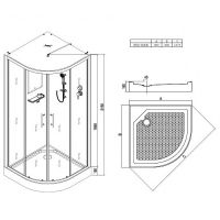 Душевая кабина Esbano ESG-90CR 90x90 ESKG90CR без гидромассажа схема 18