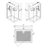 Душевая кабина Esbano ES-L129CKR 120x90 ESKL129CKR без гидромассажа схема 22