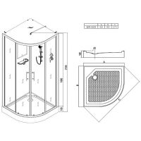 Душевая кабина Esbano ESW-90CR 90x90 ESKW90CR без гидромассажа схема 16